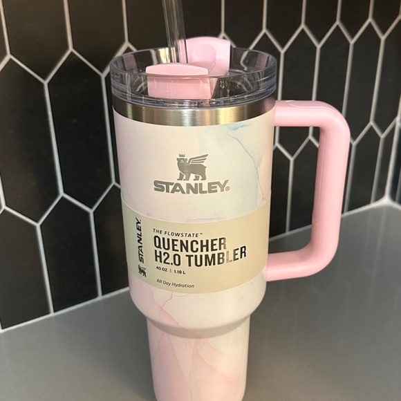 Stanley Quencher H2.0 FlowState 40 oz Stainless Steel Tumbler - Watercolor Tulle - Picture 6 of 6